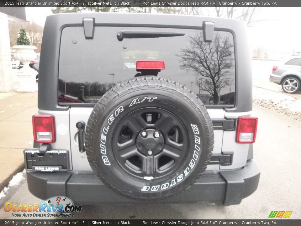 2015 Jeep Wrangler Unlimited Sport 4x4 Billet Silver Metallic / Black Photo #8