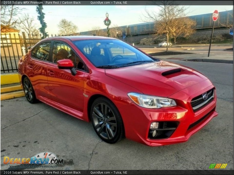 2016 Subaru WRX Premium Pure Red / Carbon Black Photo #1