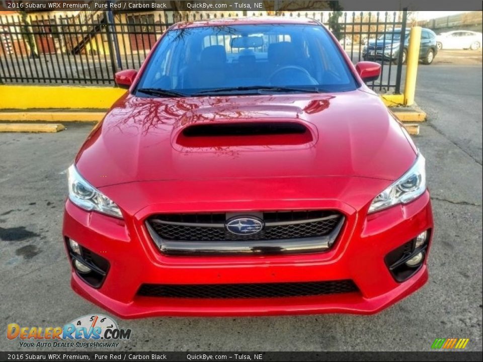 2016 Subaru WRX Premium Pure Red / Carbon Black Photo #2