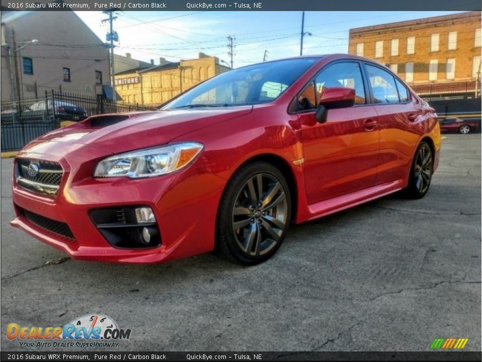 2016 Subaru WRX Premium Pure Red / Carbon Black Photo #5