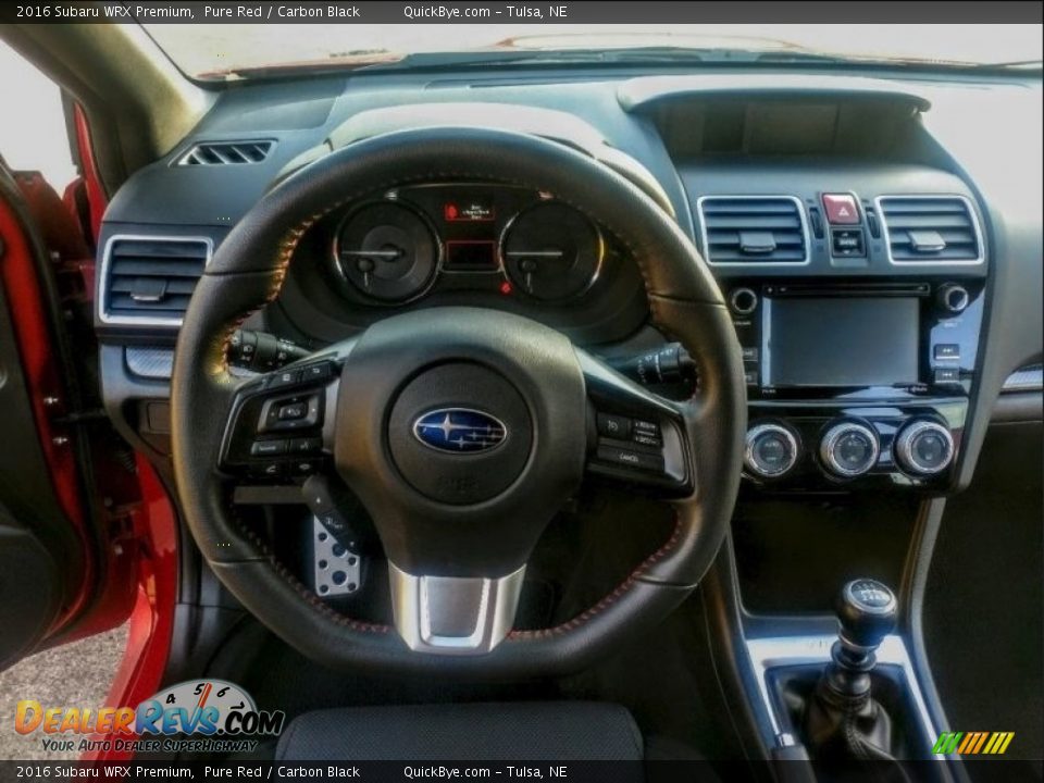 2016 Subaru WRX Premium Pure Red / Carbon Black Photo #10