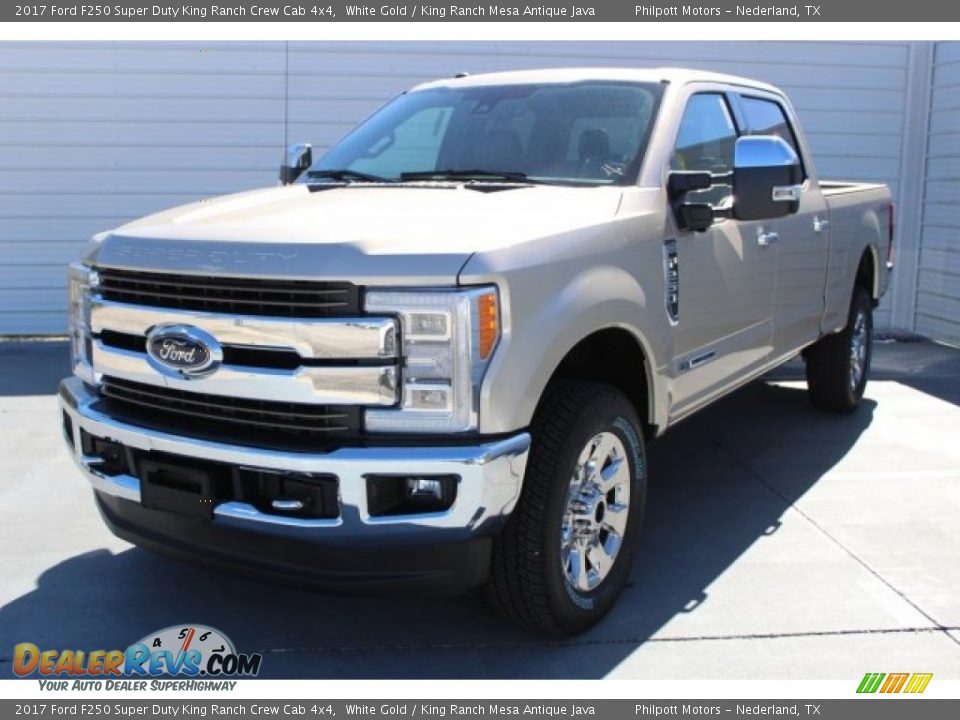 2017 Ford F250 Super Duty King Ranch Crew Cab 4x4 White Gold / King Ranch Mesa Antique Java Photo #3