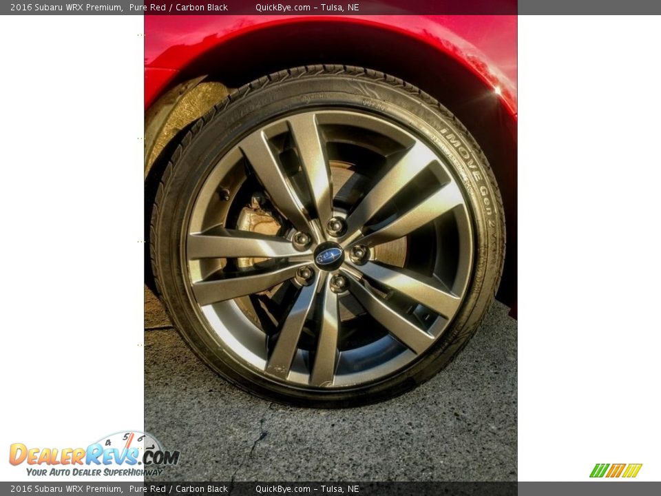 2016 Subaru WRX Premium Pure Red / Carbon Black Photo #31