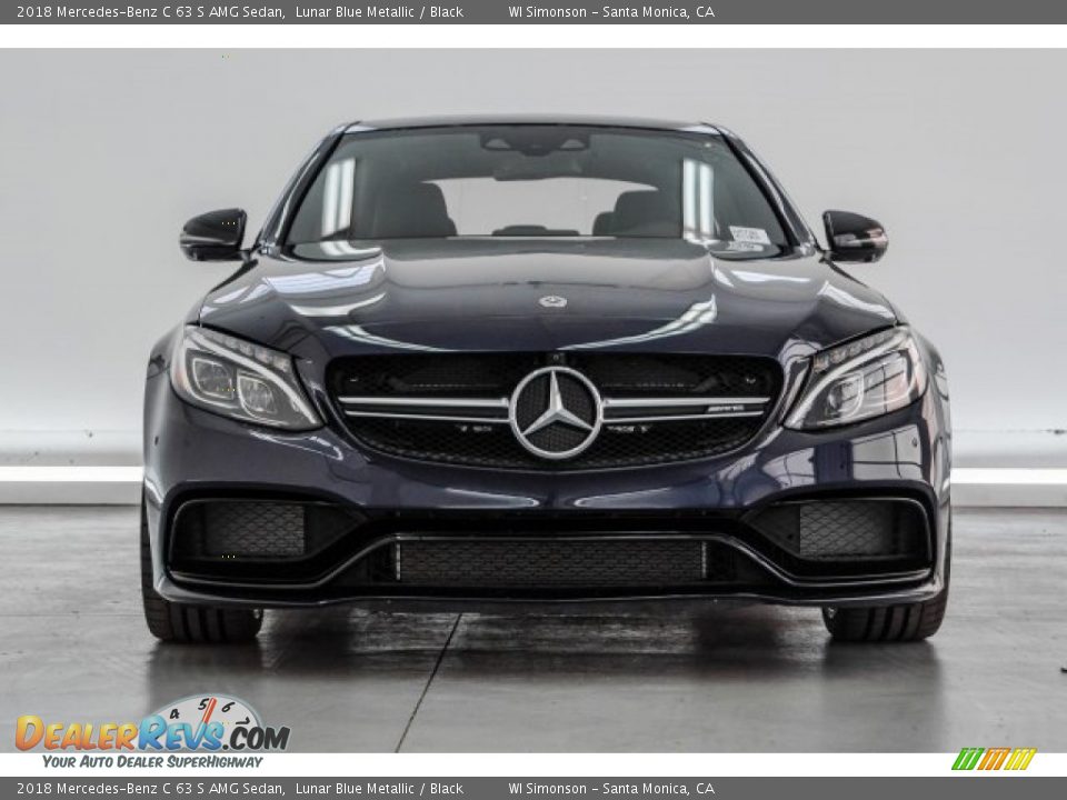 2018 Mercedes-Benz C 63 S AMG Sedan Lunar Blue Metallic / Black Photo #2