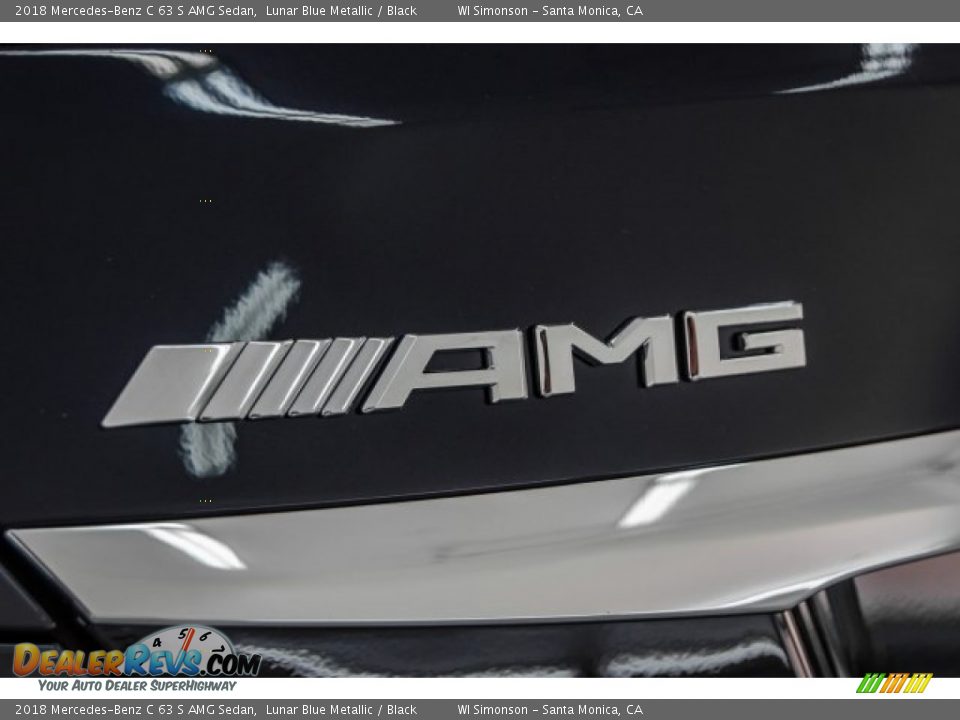 2018 Mercedes-Benz C 63 S AMG Sedan Lunar Blue Metallic / Black Photo #36