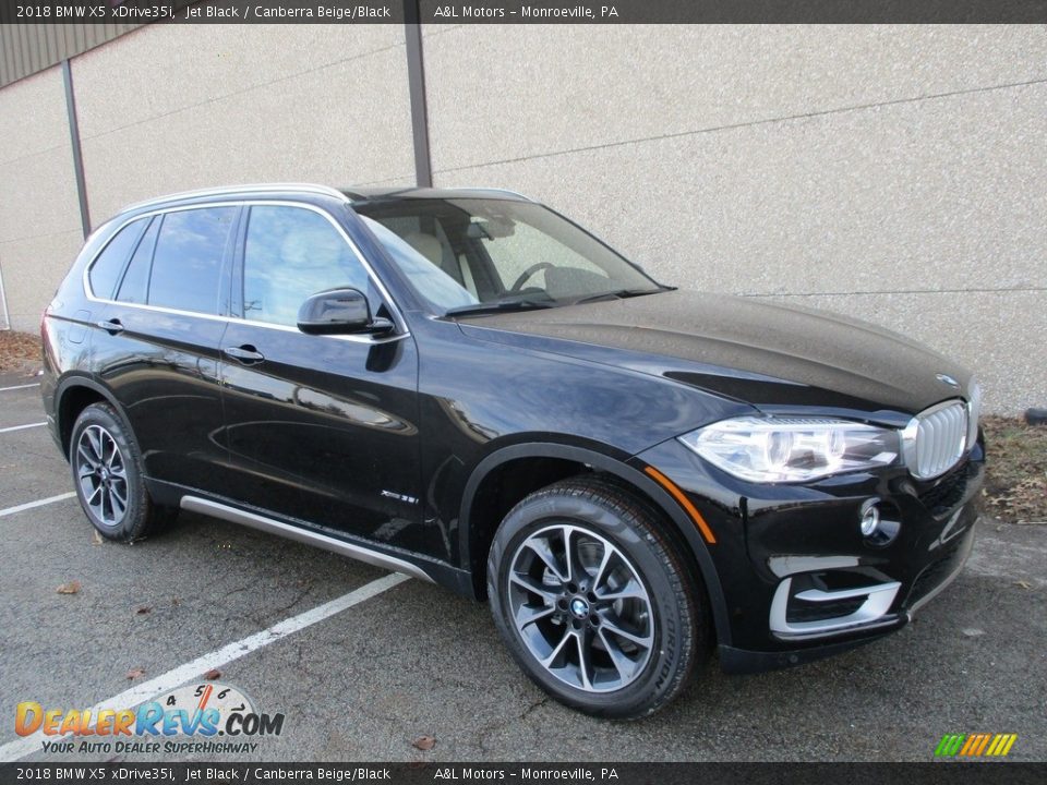 2018 BMW X5 xDrive35i Jet Black / Canberra Beige/Black Photo #1