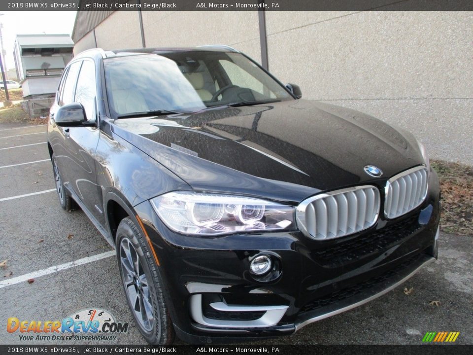 2018 BMW X5 xDrive35i Jet Black / Canberra Beige/Black Photo #6