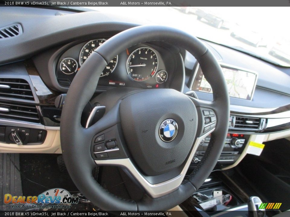 2018 BMW X5 xDrive35i Jet Black / Canberra Beige/Black Photo #13