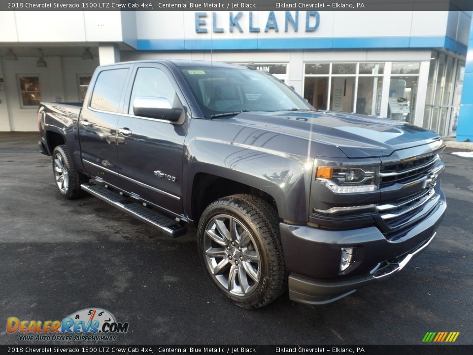 2018 Chevrolet Silverado 1500 LTZ Crew Cab 4x4 Centennial Blue Metallic / Jet Black Photo #3