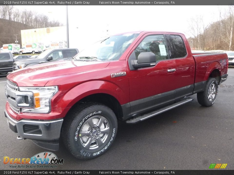 2018 Ford F150 XLT SuperCab 4x4 Ruby Red / Earth Gray Photo #4