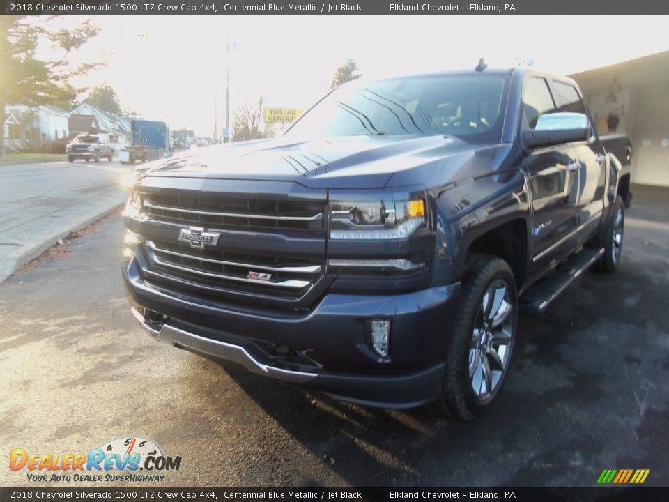 2018 Chevrolet Silverado 1500 LTZ Crew Cab 4x4 Centennial Blue Metallic / Jet Black Photo #4