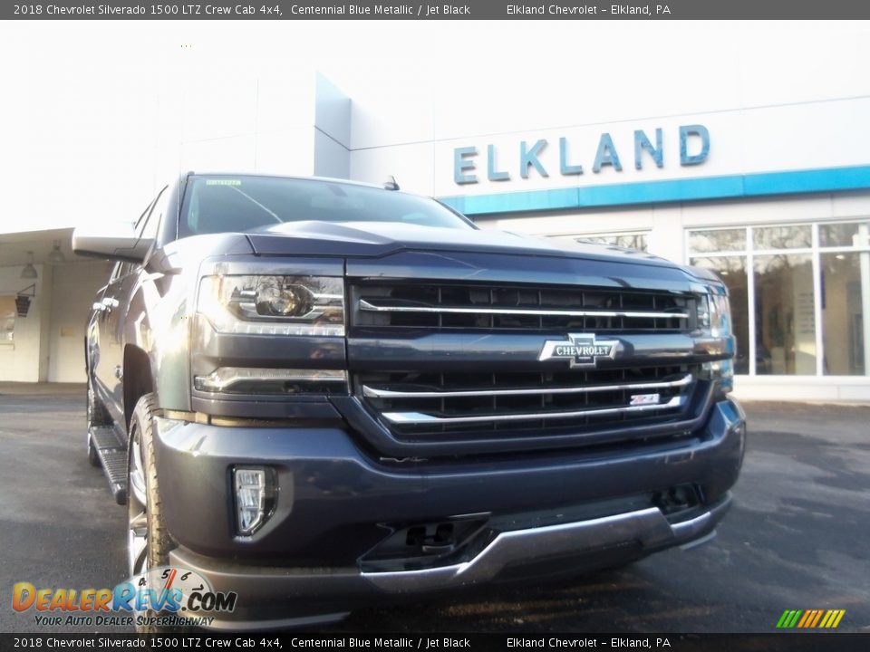 2018 Chevrolet Silverado 1500 LTZ Crew Cab 4x4 Centennial Blue Metallic / Jet Black Photo #7