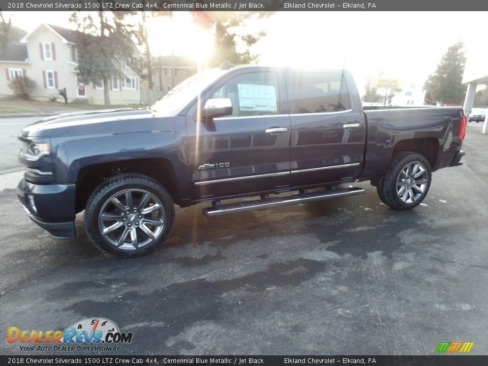 2018 Chevrolet Silverado 1500 LTZ Crew Cab 4x4 Centennial Blue Metallic / Jet Black Photo #8