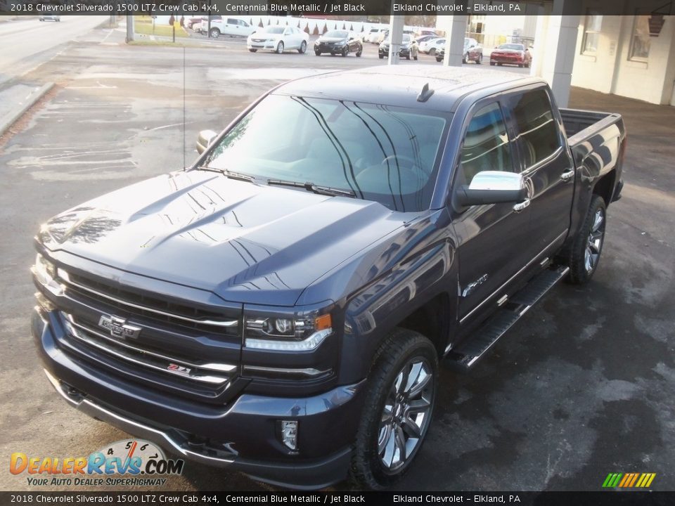 2018 Chevrolet Silverado 1500 LTZ Crew Cab 4x4 Centennial Blue Metallic / Jet Black Photo #10