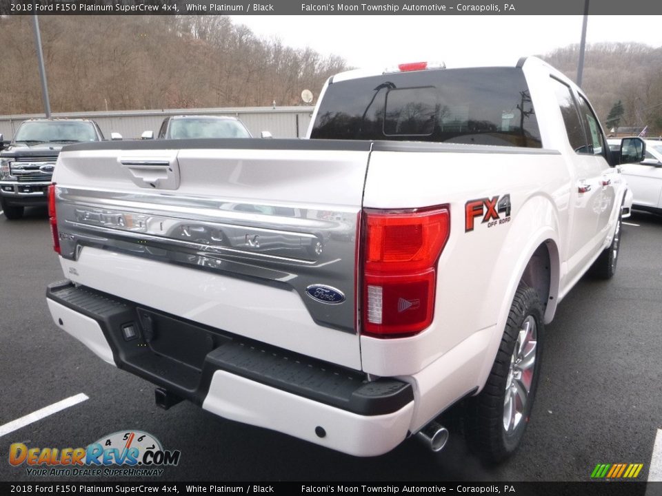 2018 Ford F150 Platinum SuperCrew 4x4 White Platinum / Black Photo #5