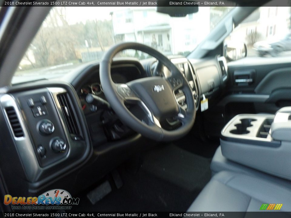 2018 Chevrolet Silverado 1500 LTZ Crew Cab 4x4 Centennial Blue Metallic / Jet Black Photo #33