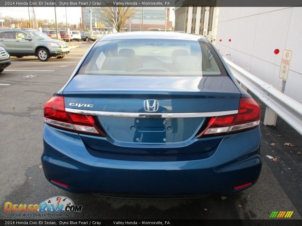 2014 Honda Civic EX Sedan Dyno Blue Pearl / Gray Photo #4