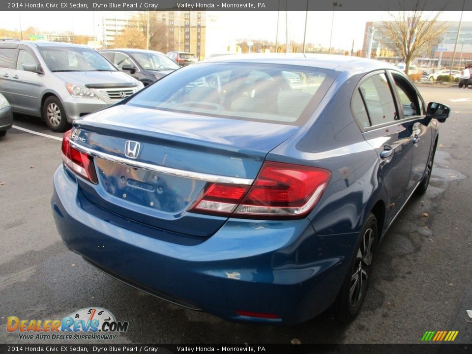 2014 Honda Civic EX Sedan Dyno Blue Pearl / Gray Photo #5