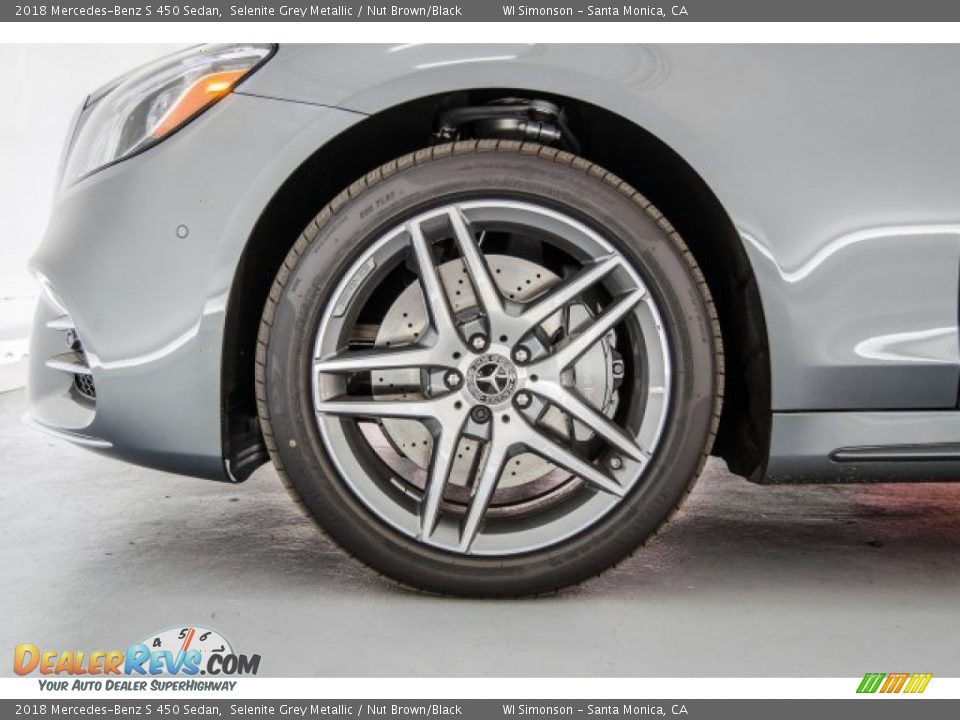 2018 Mercedes-Benz S 450 Sedan Selenite Grey Metallic / Nut Brown/Black Photo #9