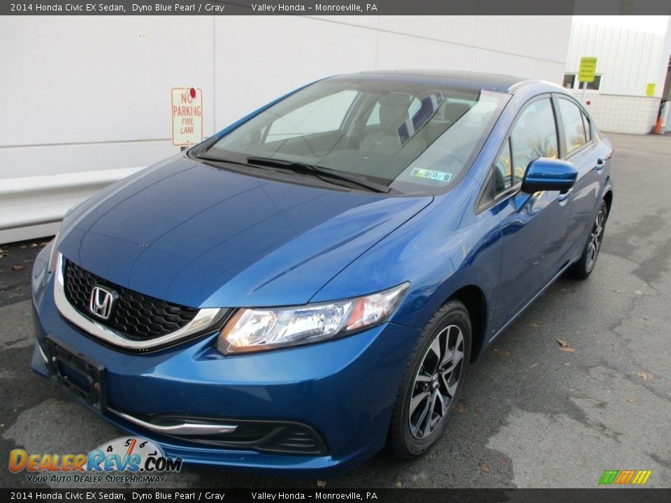 2014 Honda Civic EX Sedan Dyno Blue Pearl / Gray Photo #9