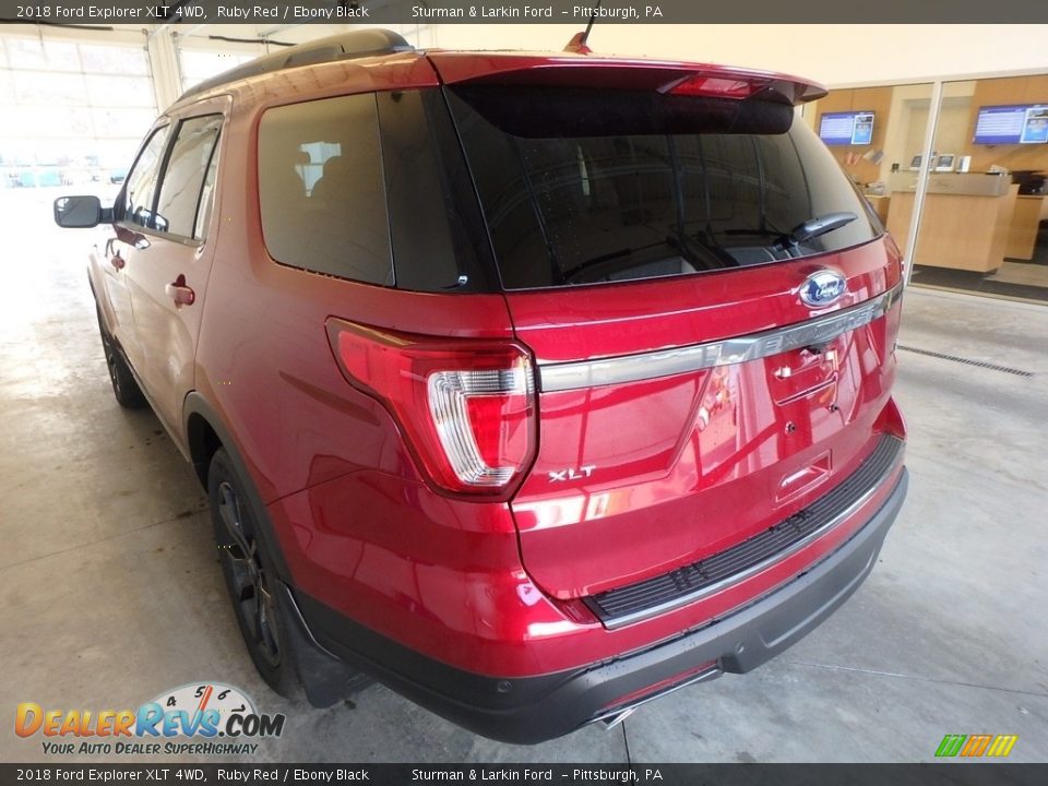 2018 Ford Explorer XLT 4WD Ruby Red / Ebony Black Photo #3