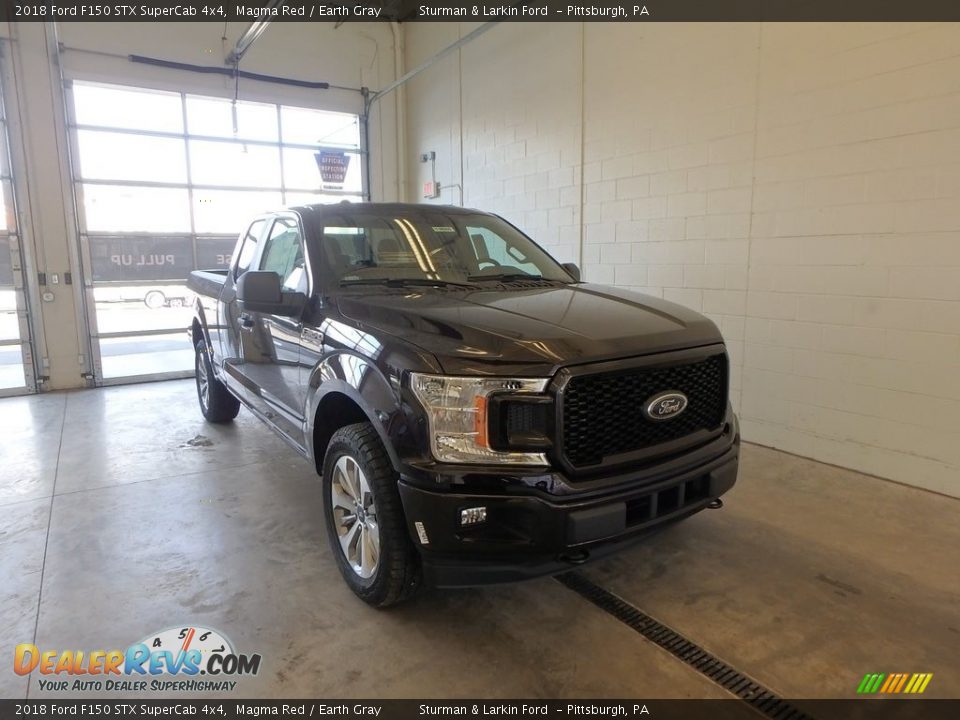 2018 Ford F150 STX SuperCab 4x4 Magma Red / Earth Gray Photo #1