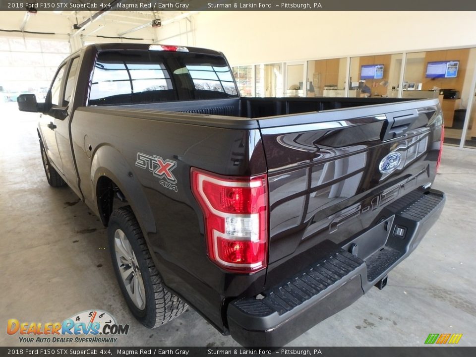 2018 Ford F150 STX SuperCab 4x4 Magma Red / Earth Gray Photo #3
