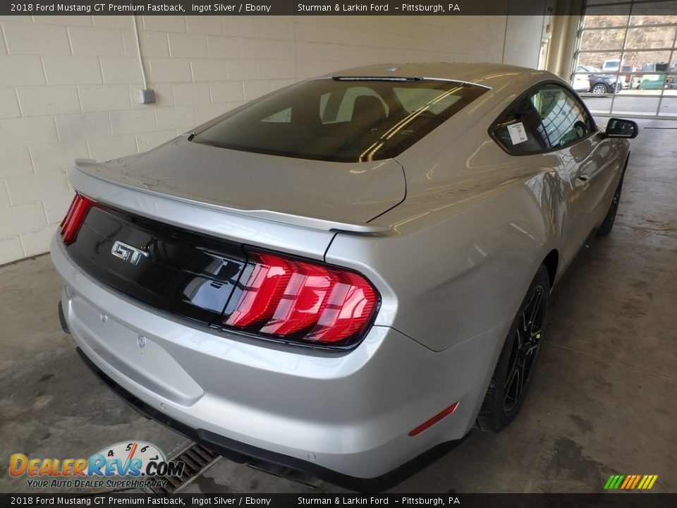 2018 Ford Mustang GT Premium Fastback Ingot Silver / Ebony Photo #2