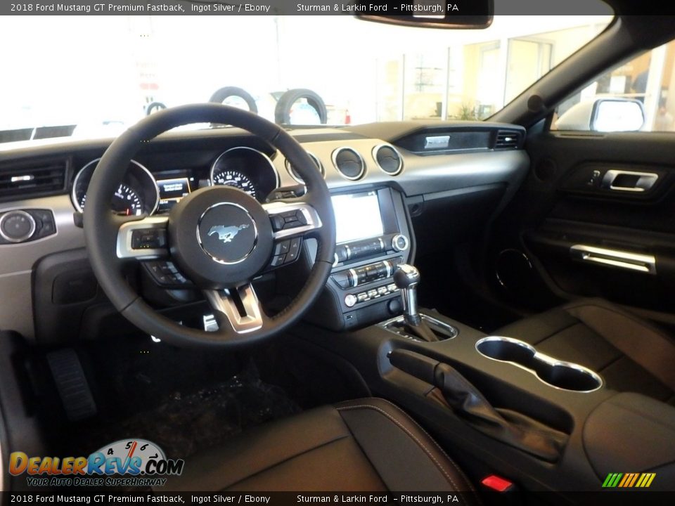2018 Ford Mustang GT Premium Fastback Ingot Silver / Ebony Photo #8