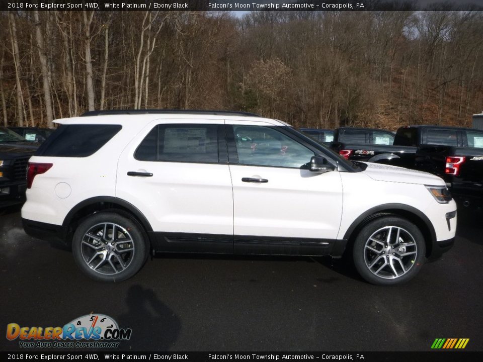 2018 Ford Explorer Sport 4WD White Platinum / Ebony Black Photo #1