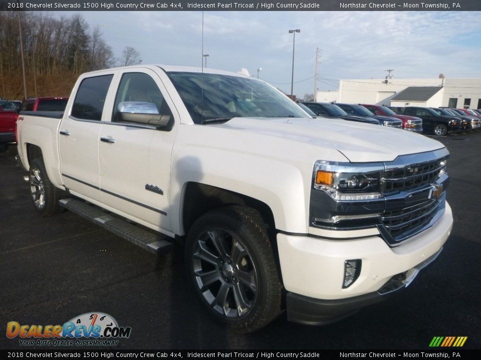 2018 Chevrolet Silverado 1500 High Country Crew Cab 4x4 Iridescent Pearl Tricoat / High Country Saddle Photo #6
