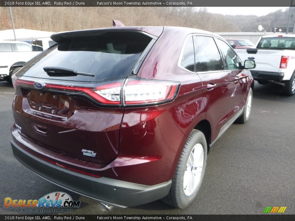 2018 Ford Edge SEL AWD Ruby Red / Dune Photo #2
