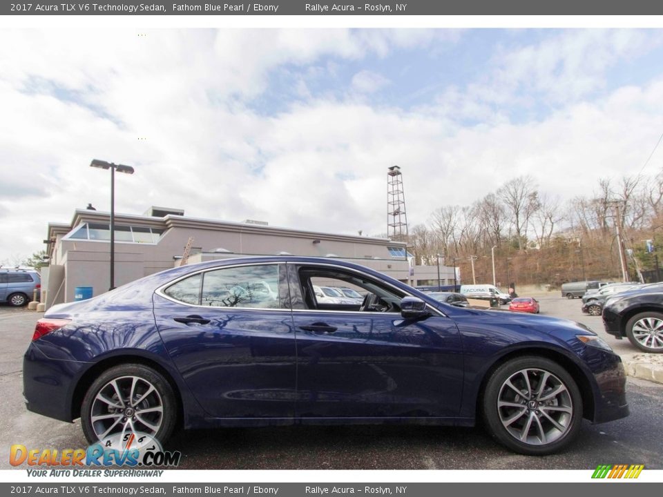 2017 Acura TLX V6 Technology Sedan Fathom Blue Pearl / Ebony Photo #8