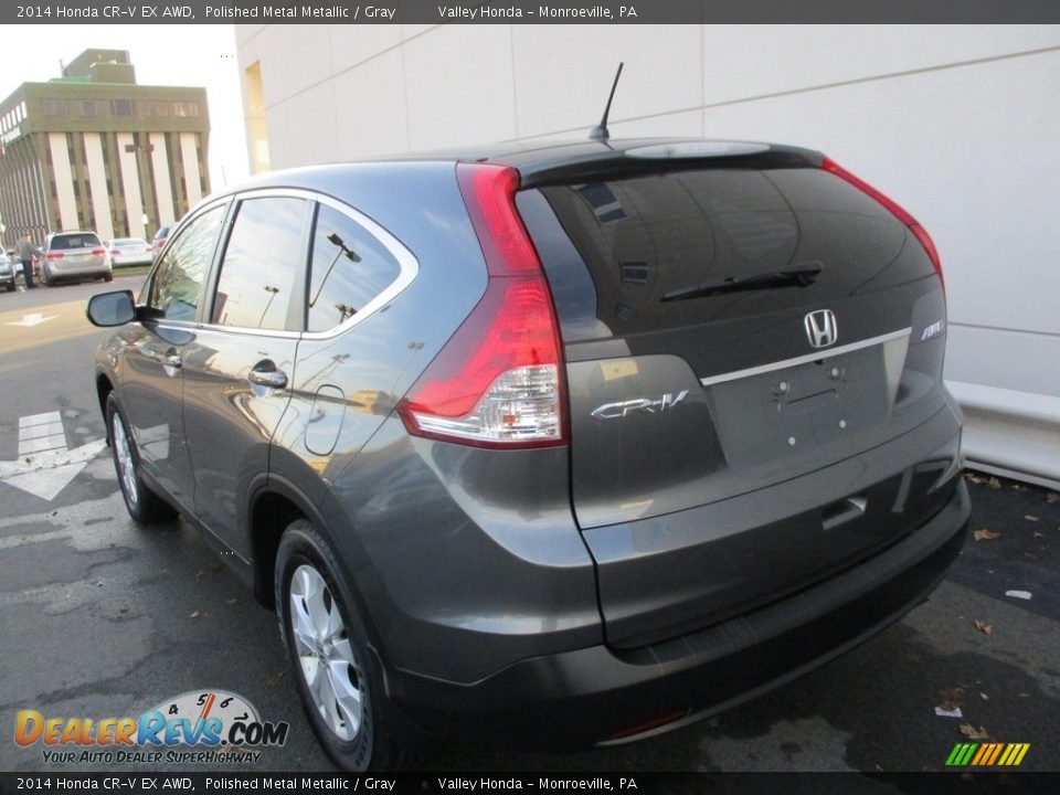2014 Honda CR-V EX AWD Polished Metal Metallic / Gray Photo #3
