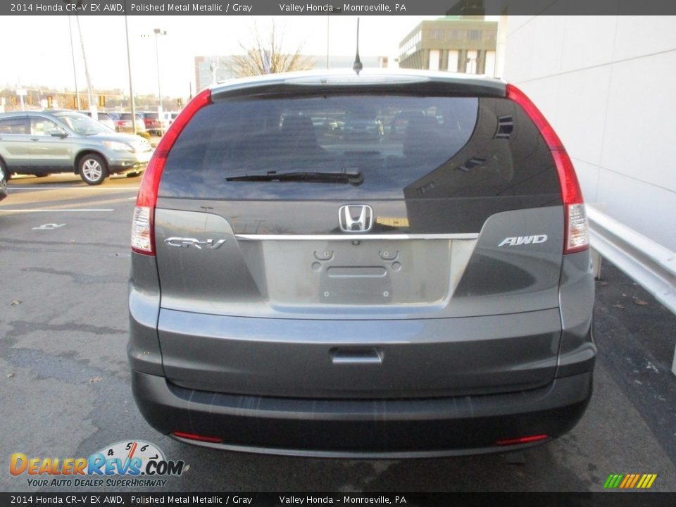 2014 Honda CR-V EX AWD Polished Metal Metallic / Gray Photo #4