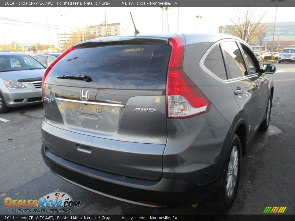 2014 Honda CR-V EX AWD Polished Metal Metallic / Gray Photo #5