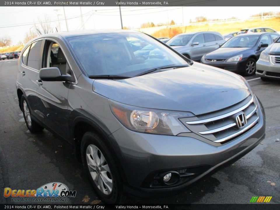 2014 Honda CR-V EX AWD Polished Metal Metallic / Gray Photo #7