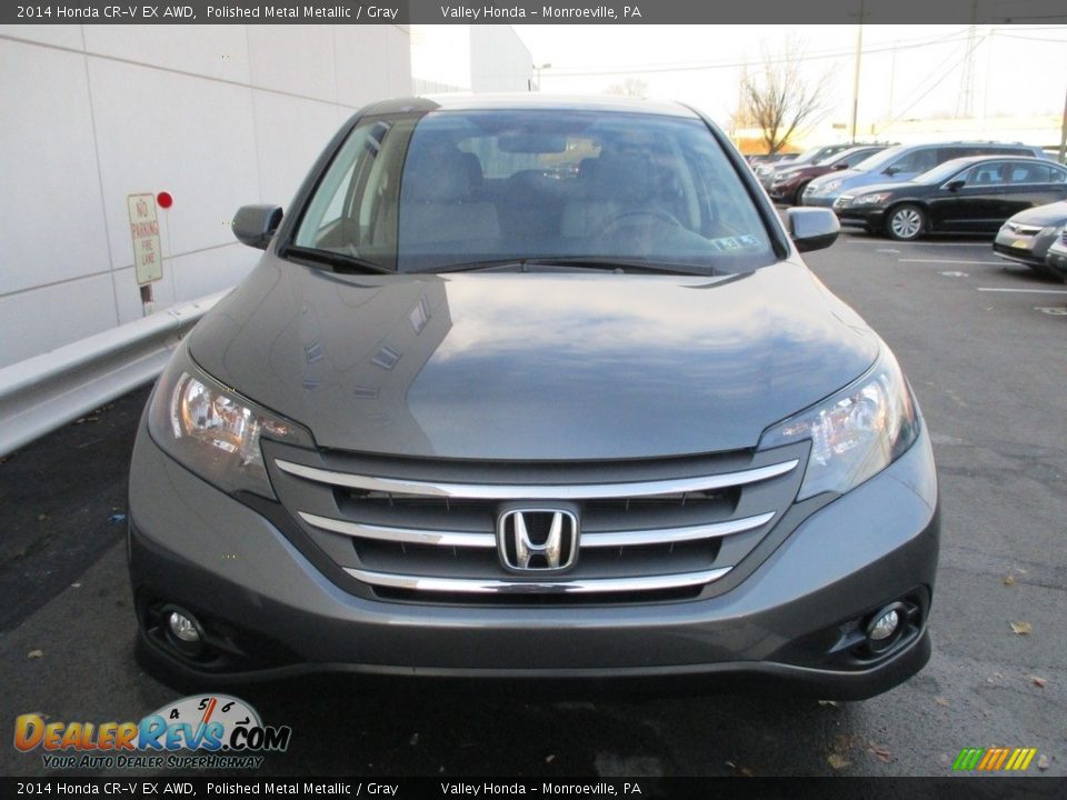 2014 Honda CR-V EX AWD Polished Metal Metallic / Gray Photo #8