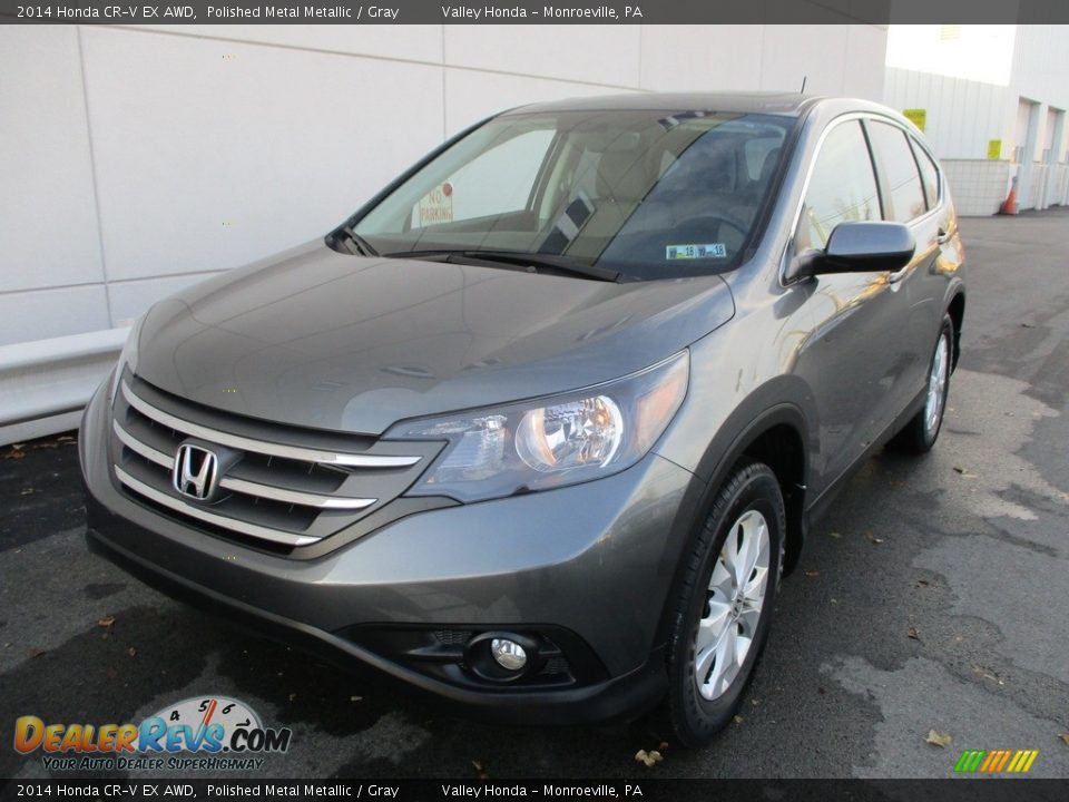 2014 Honda CR-V EX AWD Polished Metal Metallic / Gray Photo #9