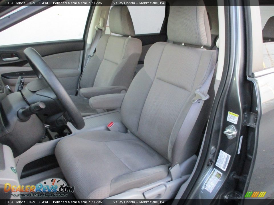 2014 Honda CR-V EX AWD Polished Metal Metallic / Gray Photo #12