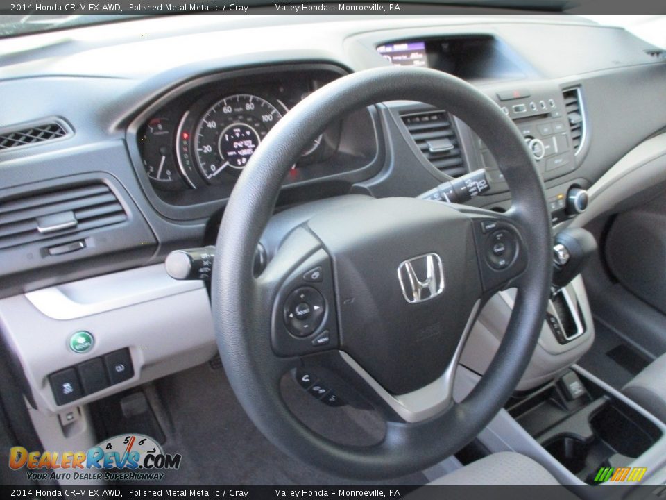 2014 Honda CR-V EX AWD Polished Metal Metallic / Gray Photo #14