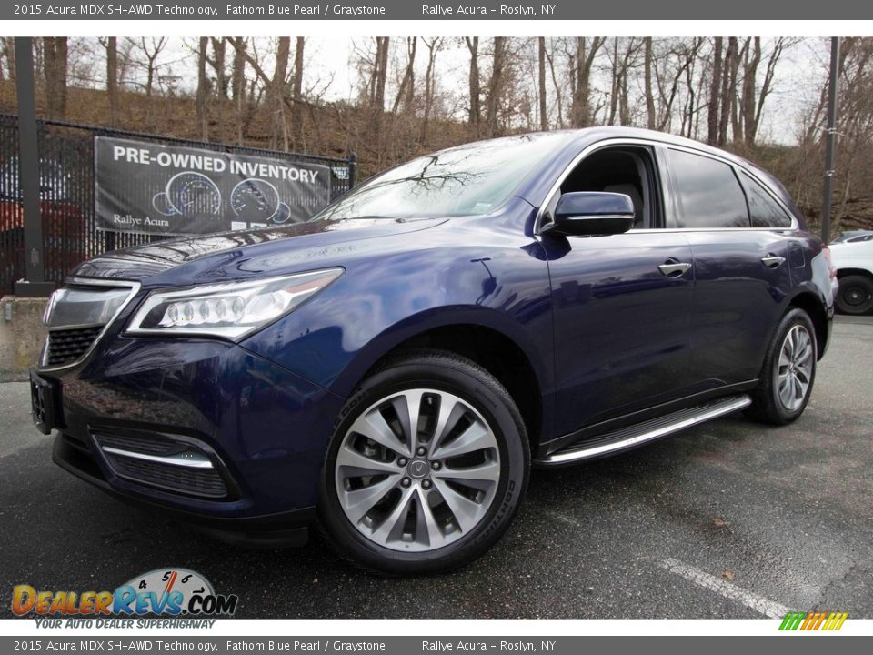 2015 Acura MDX SH-AWD Technology Fathom Blue Pearl / Graystone Photo #1