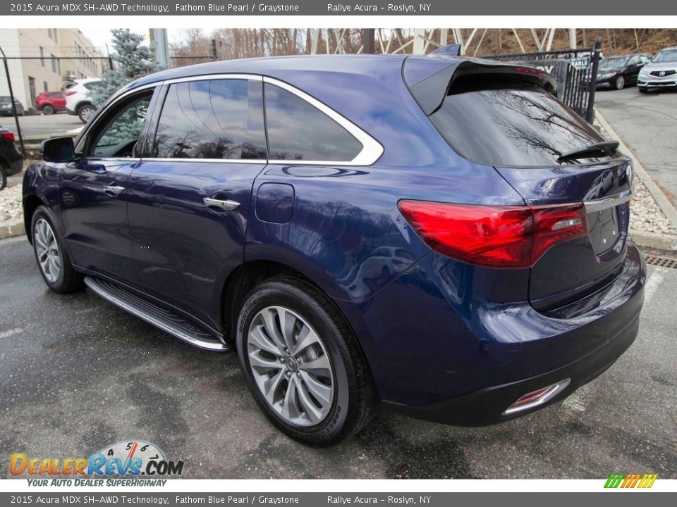 2015 Acura MDX SH-AWD Technology Fathom Blue Pearl / Graystone Photo #4