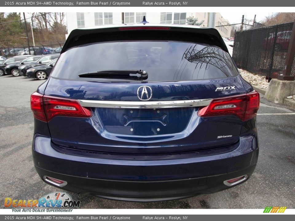 2015 Acura MDX SH-AWD Technology Fathom Blue Pearl / Graystone Photo #5