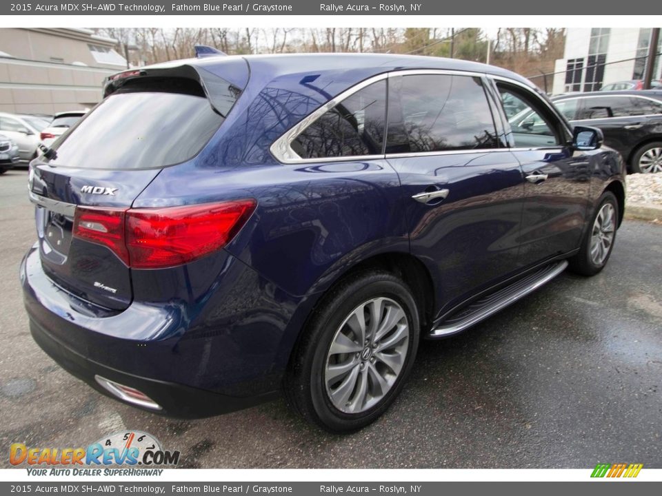 2015 Acura MDX SH-AWD Technology Fathom Blue Pearl / Graystone Photo #7