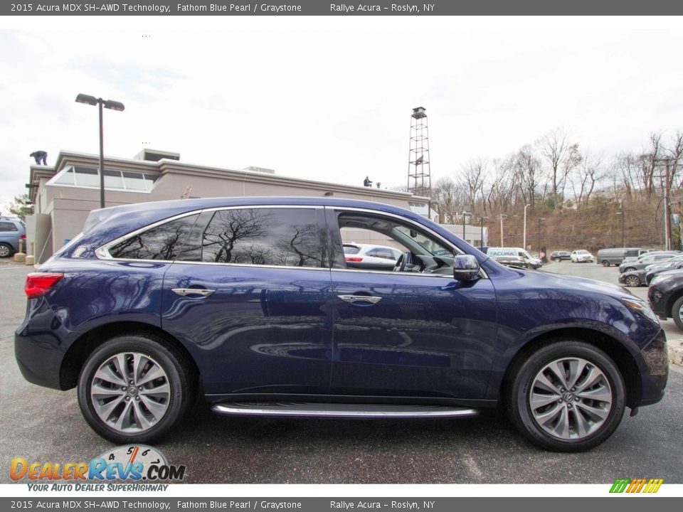 2015 Acura MDX SH-AWD Technology Fathom Blue Pearl / Graystone Photo #8
