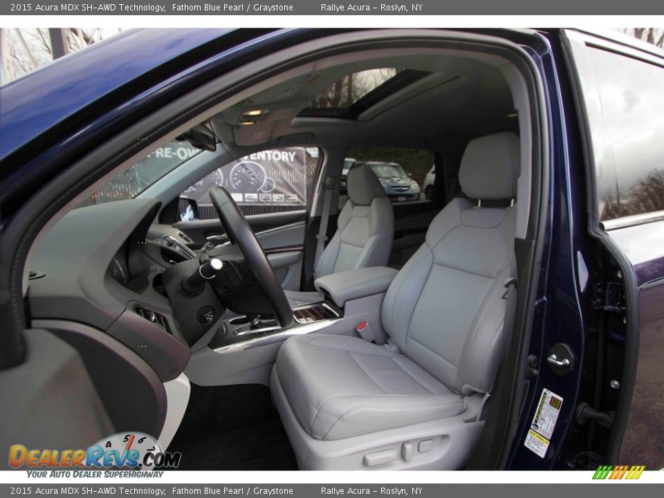 2015 Acura MDX SH-AWD Technology Fathom Blue Pearl / Graystone Photo #15