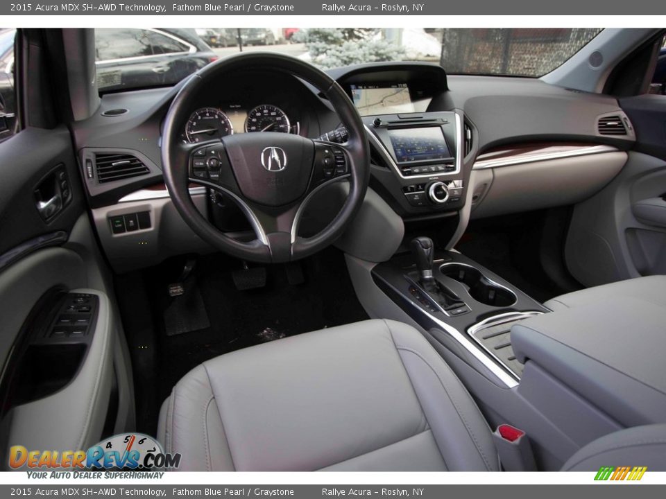 2015 Acura MDX SH-AWD Technology Fathom Blue Pearl / Graystone Photo #16