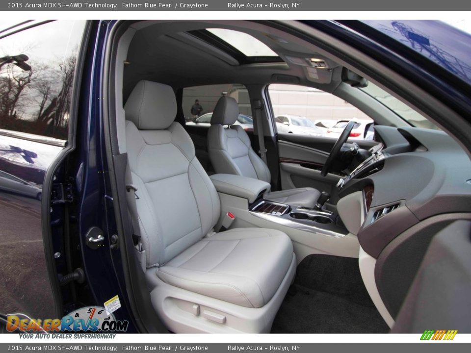 2015 Acura MDX SH-AWD Technology Fathom Blue Pearl / Graystone Photo #19