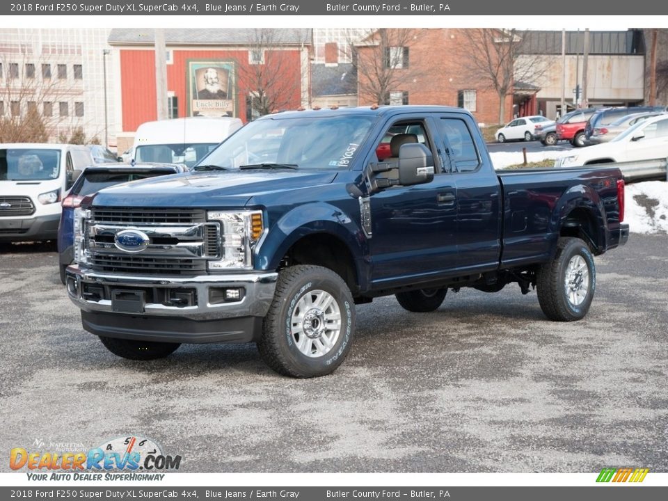 2018 Ford F250 Super Duty XL SuperCab 4x4 Blue Jeans / Earth Gray Photo #1
